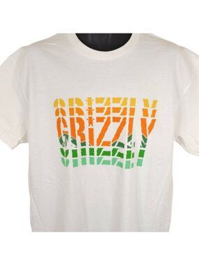 Grizzly Griptape T Shirt Mens Size Large White Skateboarding Skater Tee